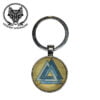 Brelok z Valknut żółto-niebieski