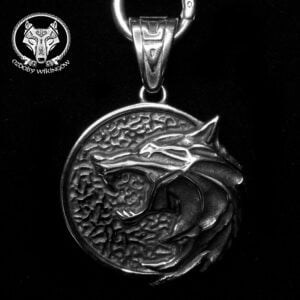Medalion wiedźmiński wilk 2 stal