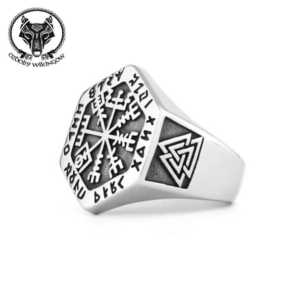 pierscien z vegvisir i valknut